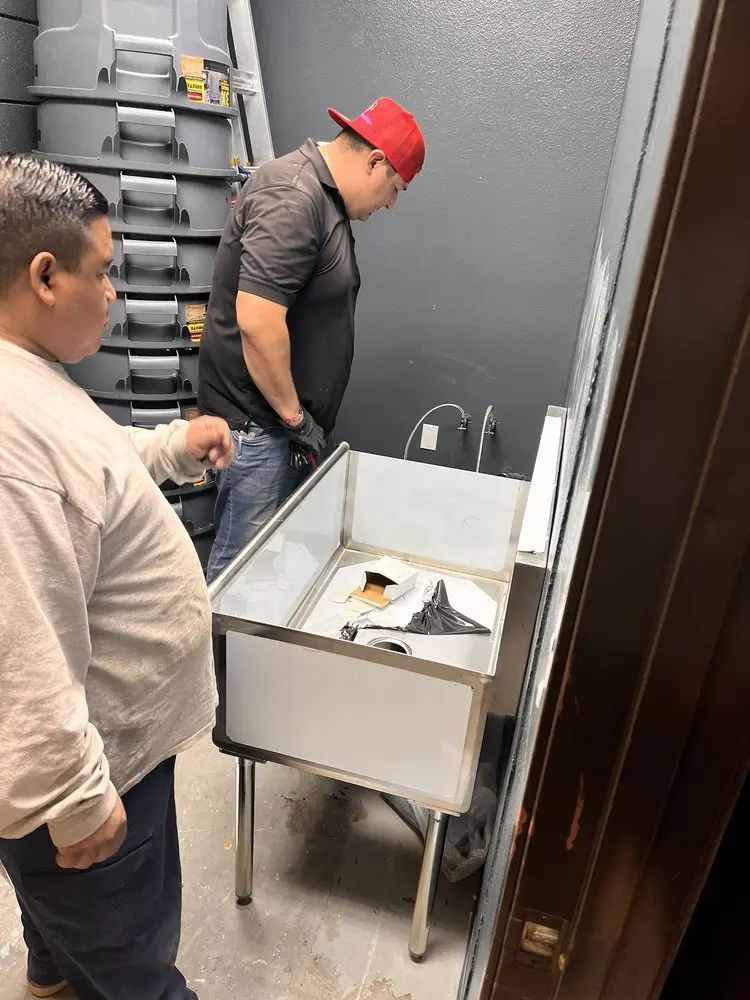 Commercial plumbing and sink installation in Rockport